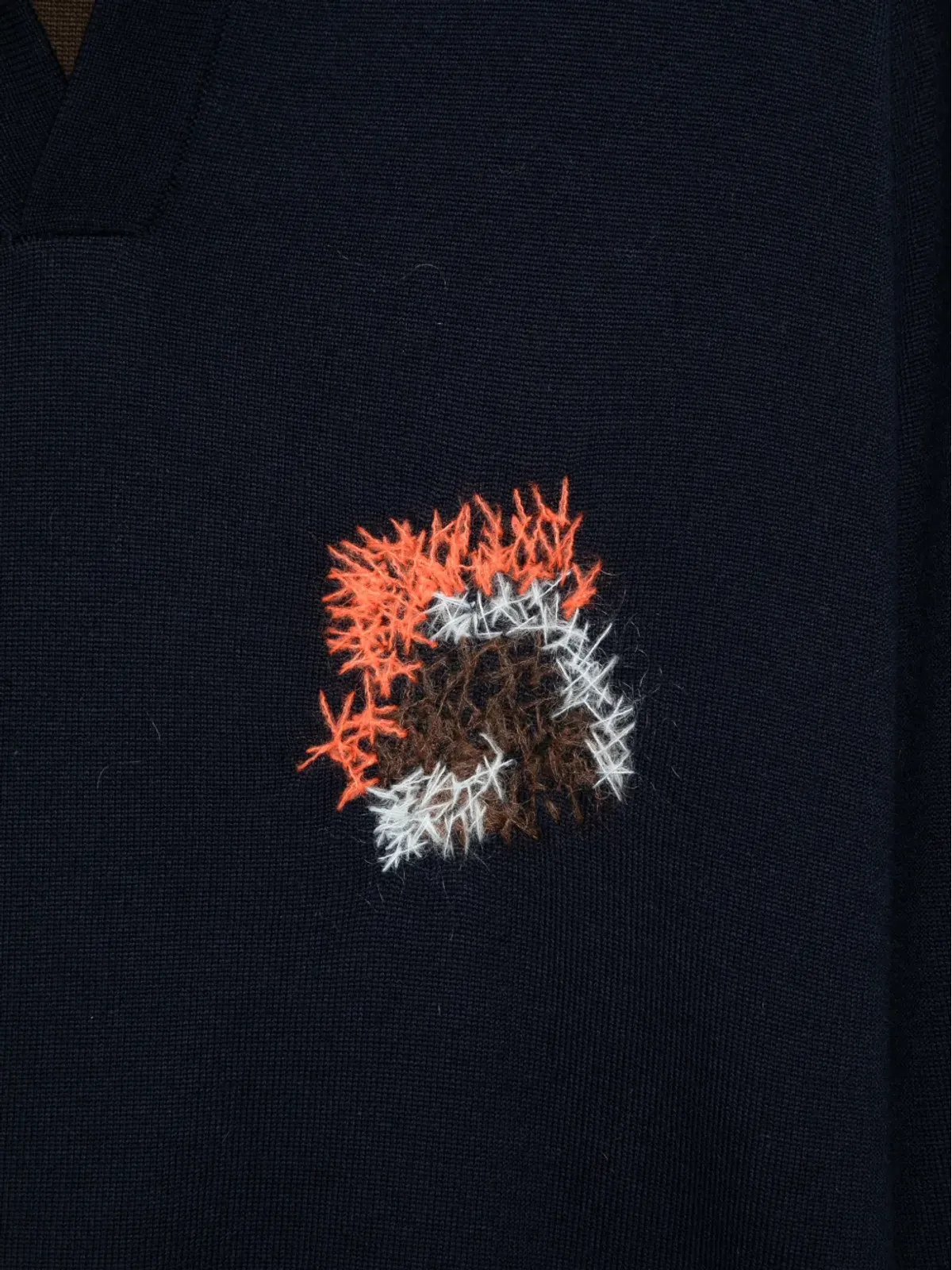 A.N.G.E.L.O. Vintage Upcycling 刺繍セーター ブルー - 画像3