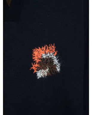 A.N.G.E.L.O. Vintage Upcycling 刺繍セーター ブルー - サムネイル3