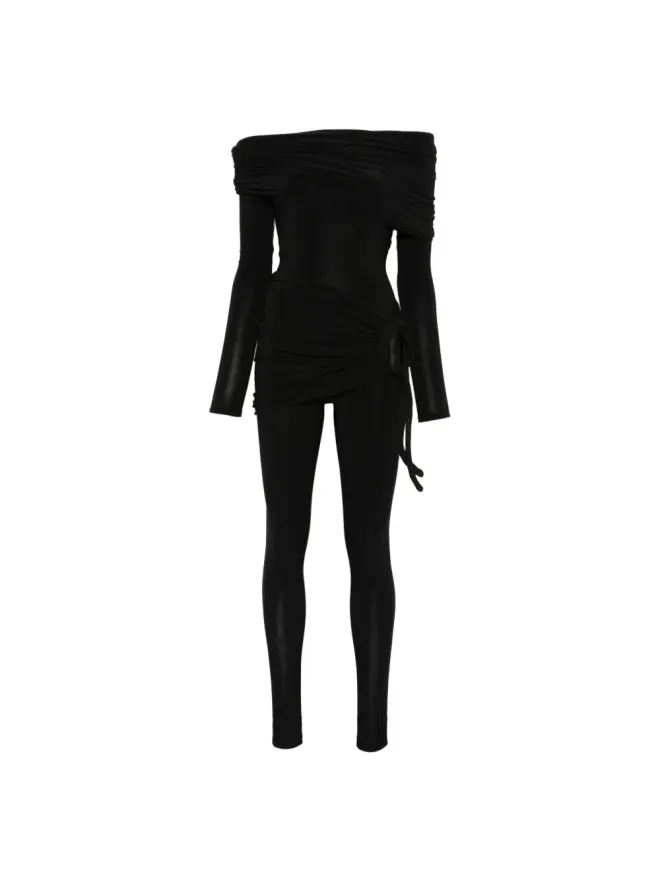 Atu Body Couture Atu Body Couture off-shoulder ring jumpsuit - Blackの商品画像