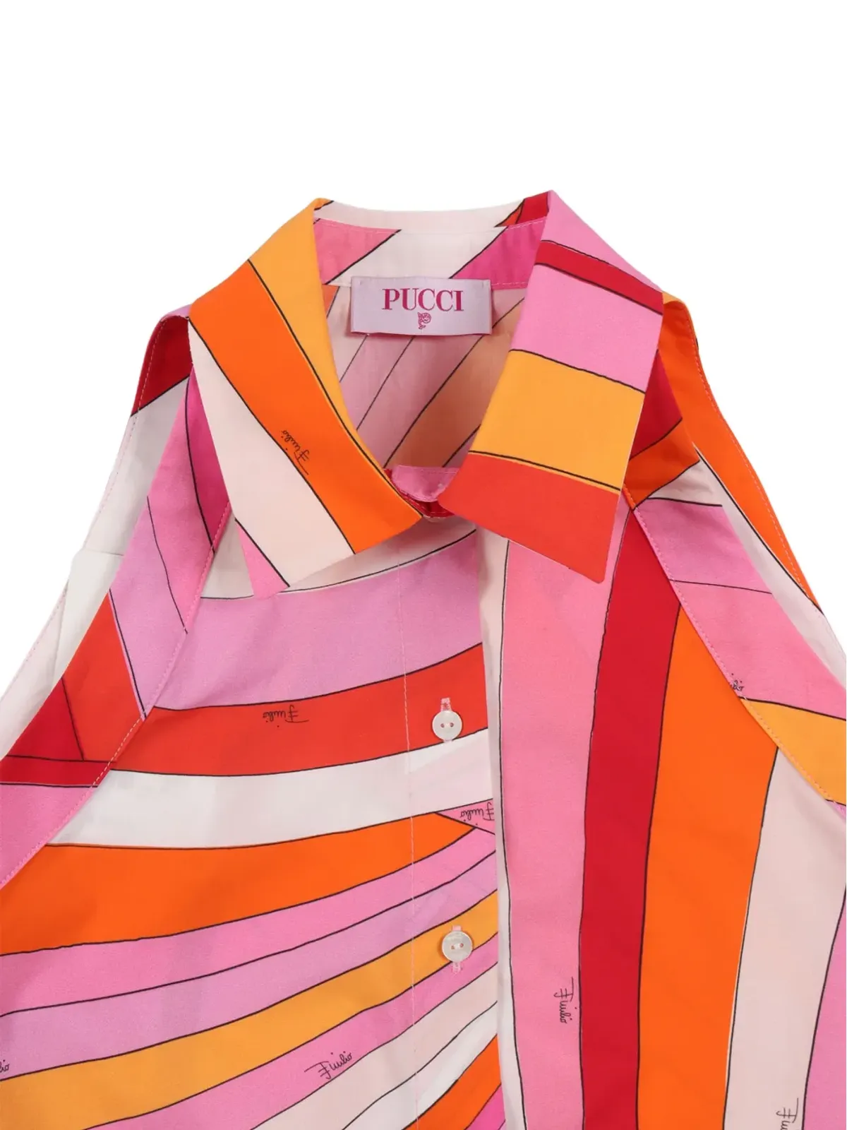 PUCCI Junior マルモプリント ノースリーブシャツ - 画像3
