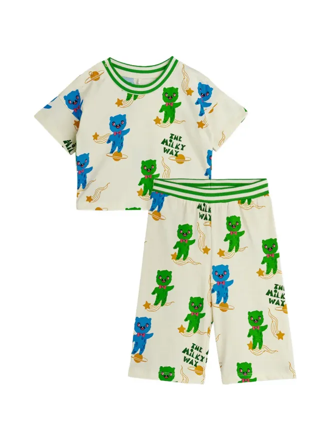 Mini Rodini Mini Rodini 惑星プリントパンツセットの商品画像