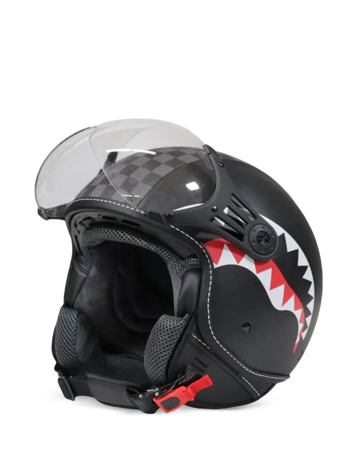 Sprayground シャークプリントチェッカーボード柄ヘルメット - 画像2