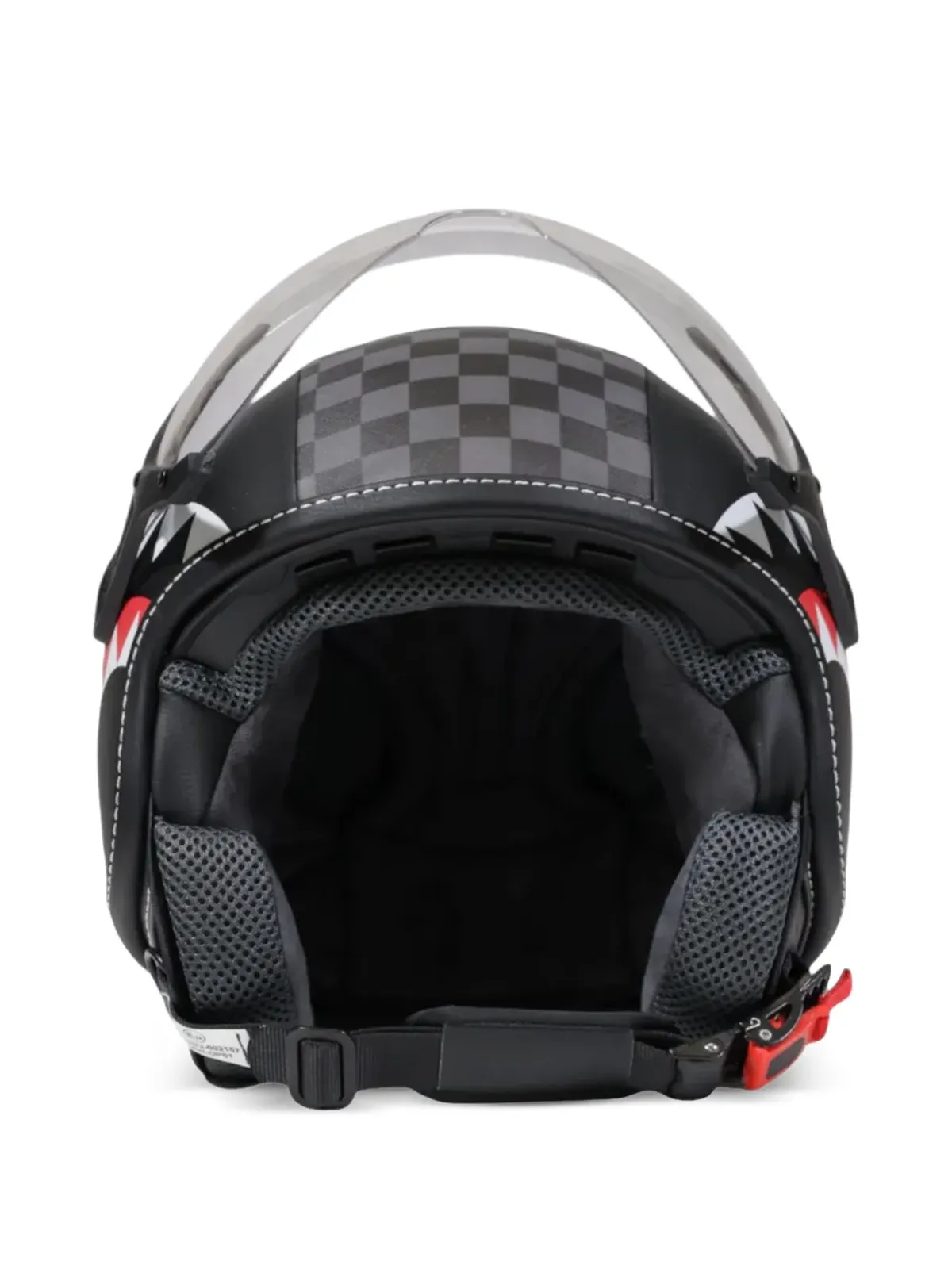 Sprayground シャークプリントチェッカーボード柄ヘルメット - 画像3