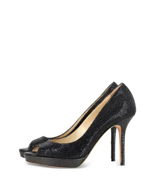 Jimmy Choo ピープトゥ・ハイヒール サンダル - ブラック - サムネイル1