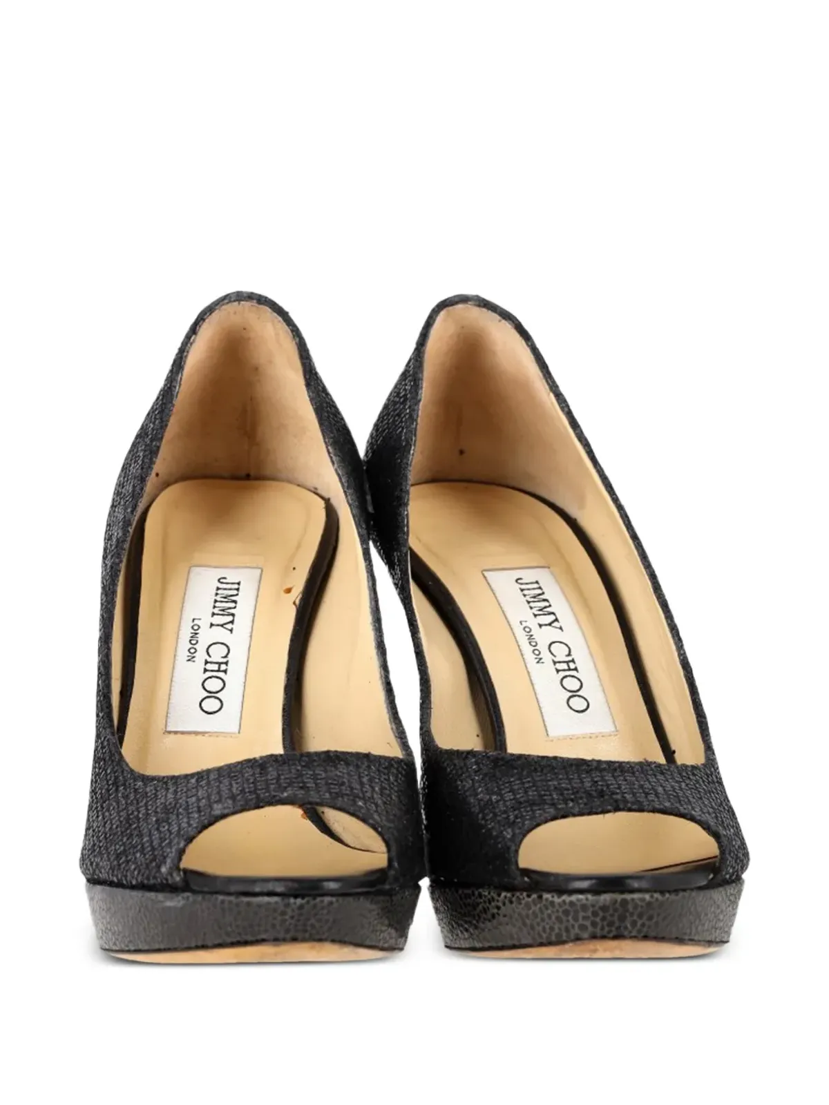 Jimmy Choo ピープトゥ・ハイヒール サンダル - ブラック - 画像2