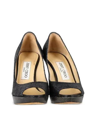 Jimmy Choo ピープトゥ・ハイヒール サンダル - ブラック - サムネイル2