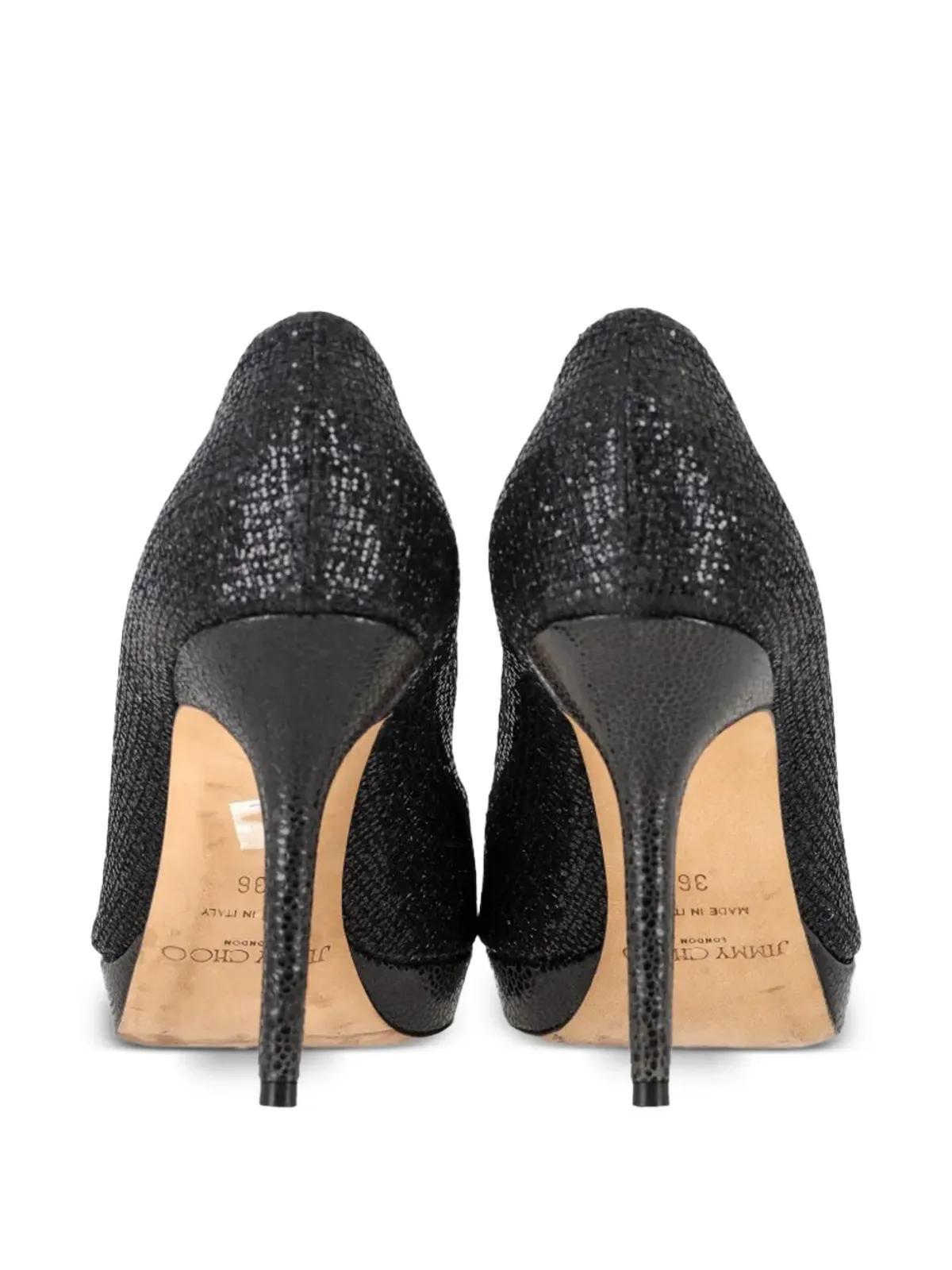 Jimmy Choo ピープトゥ・ハイヒール サンダル - ブラック - 画像3