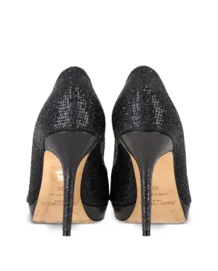 Jimmy Choo ピープトゥ・ハイヒール サンダル - ブラック - サムネイル3