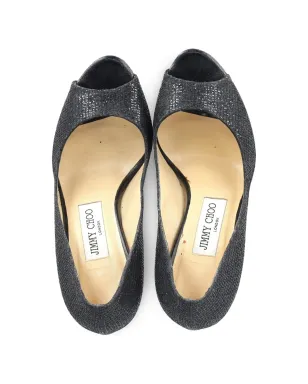Jimmy Choo ピープトゥ・ハイヒール サンダル - ブラック - サムネイル4