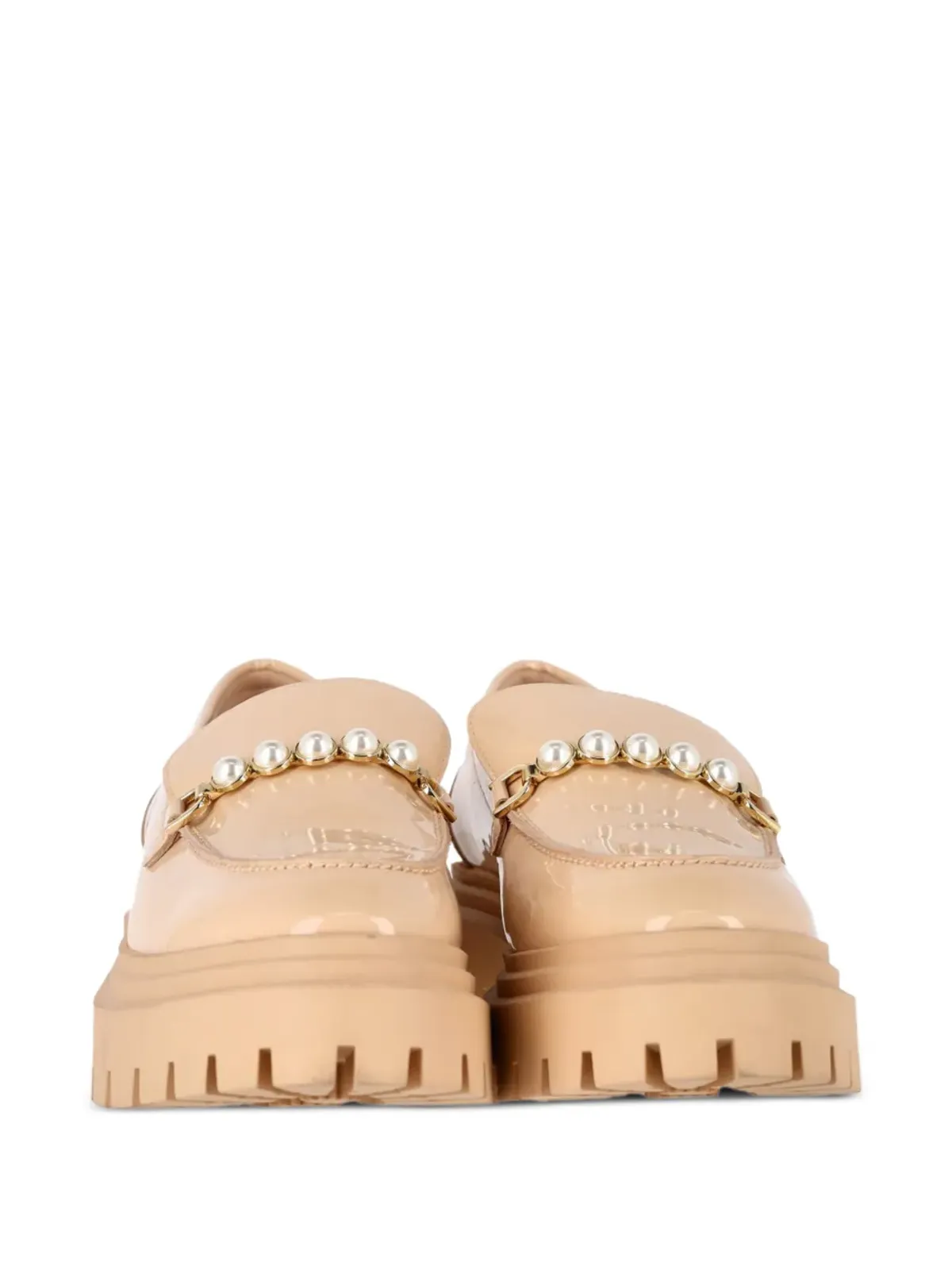 Stuart Weitzman ペルラ装飾プラットフォームローファー - 画像2