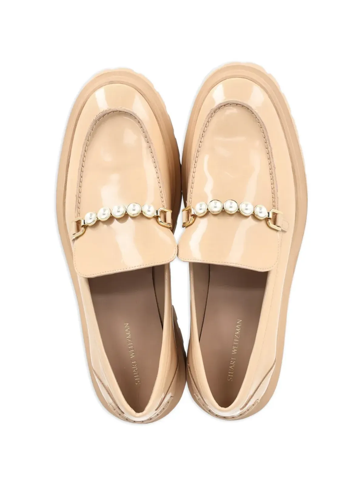 Stuart Weitzman ペルラ装飾プラットフォームローファー - 画像4