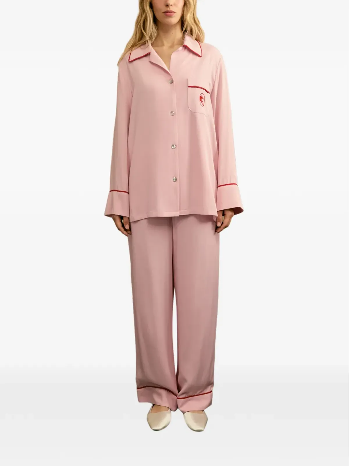 Sleeper Finnegan パイピング入りのパジャマ風パンツ - Pink - 画像2
