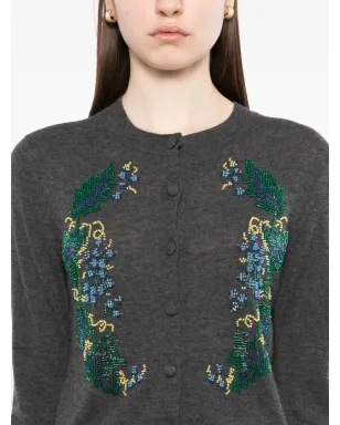 AO YES bead-embellished cardigan - Grey - サムネイル5