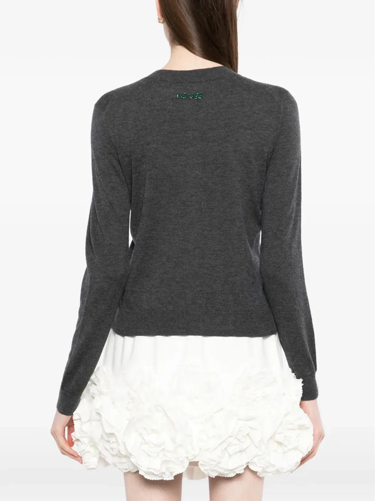 AO YES bead-embellished cardigan - Grey - 画像4