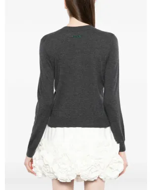 AO YES bead-embellished cardigan - Grey - サムネイル4