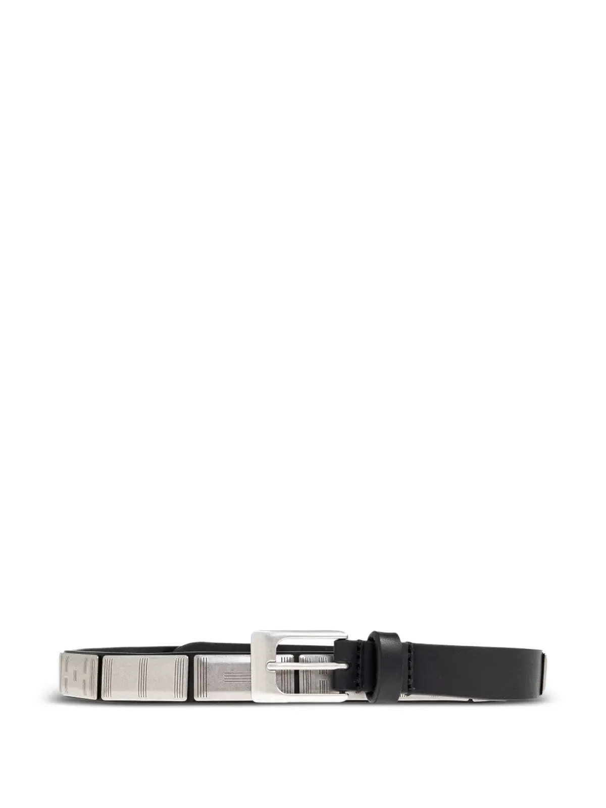 LEMAIRE レクタングルバックル レザーベルト ブラック - 画像1