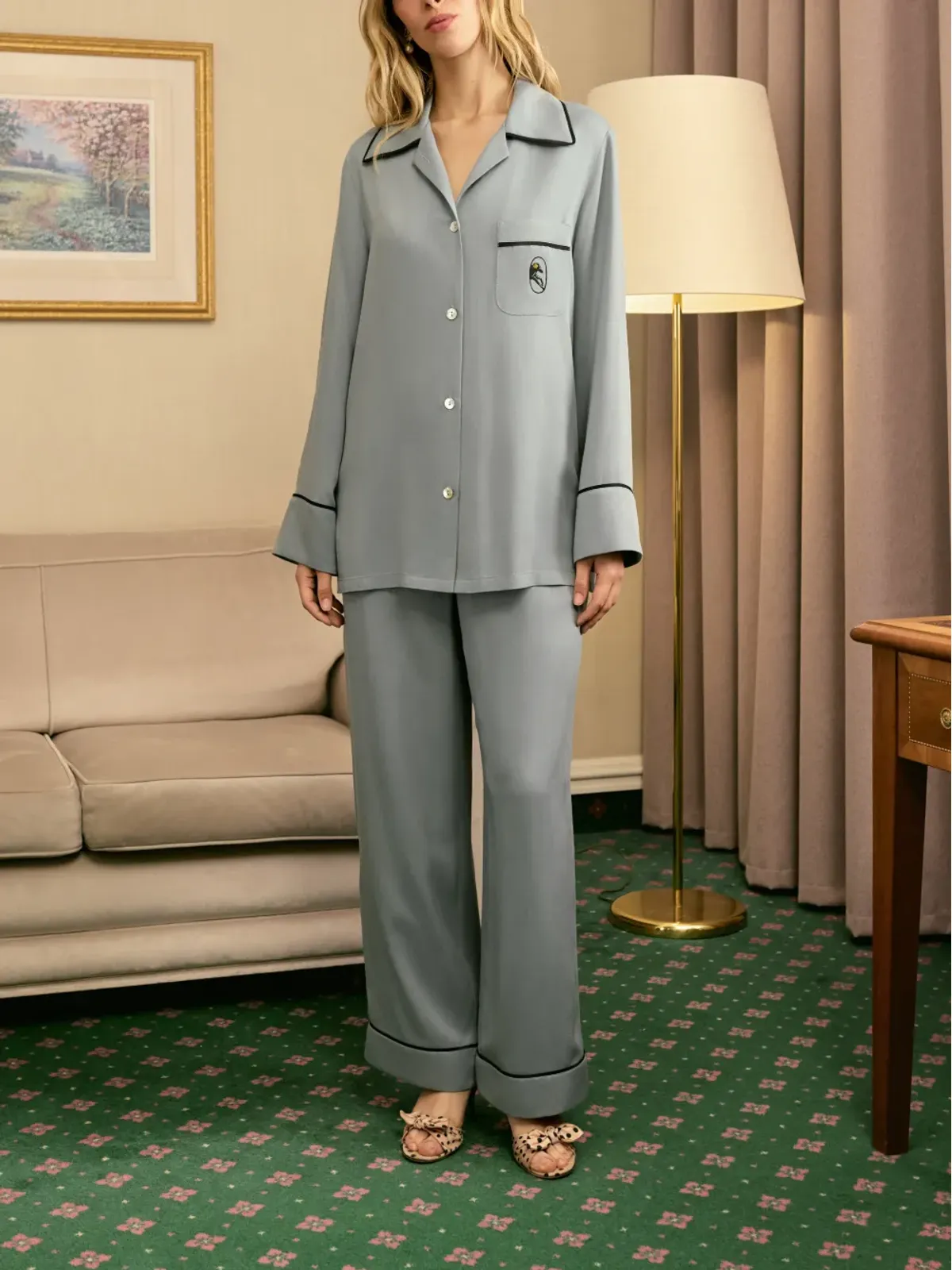Sleeper Finnegan pajama-style trousers - 画像3