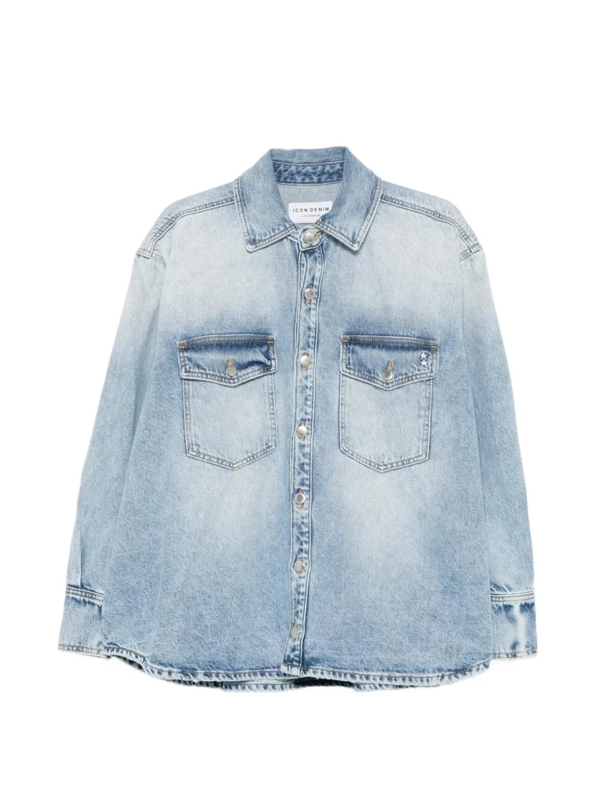 ICON DENIM チェストポケット付きボタン留めシャツ - 画像1