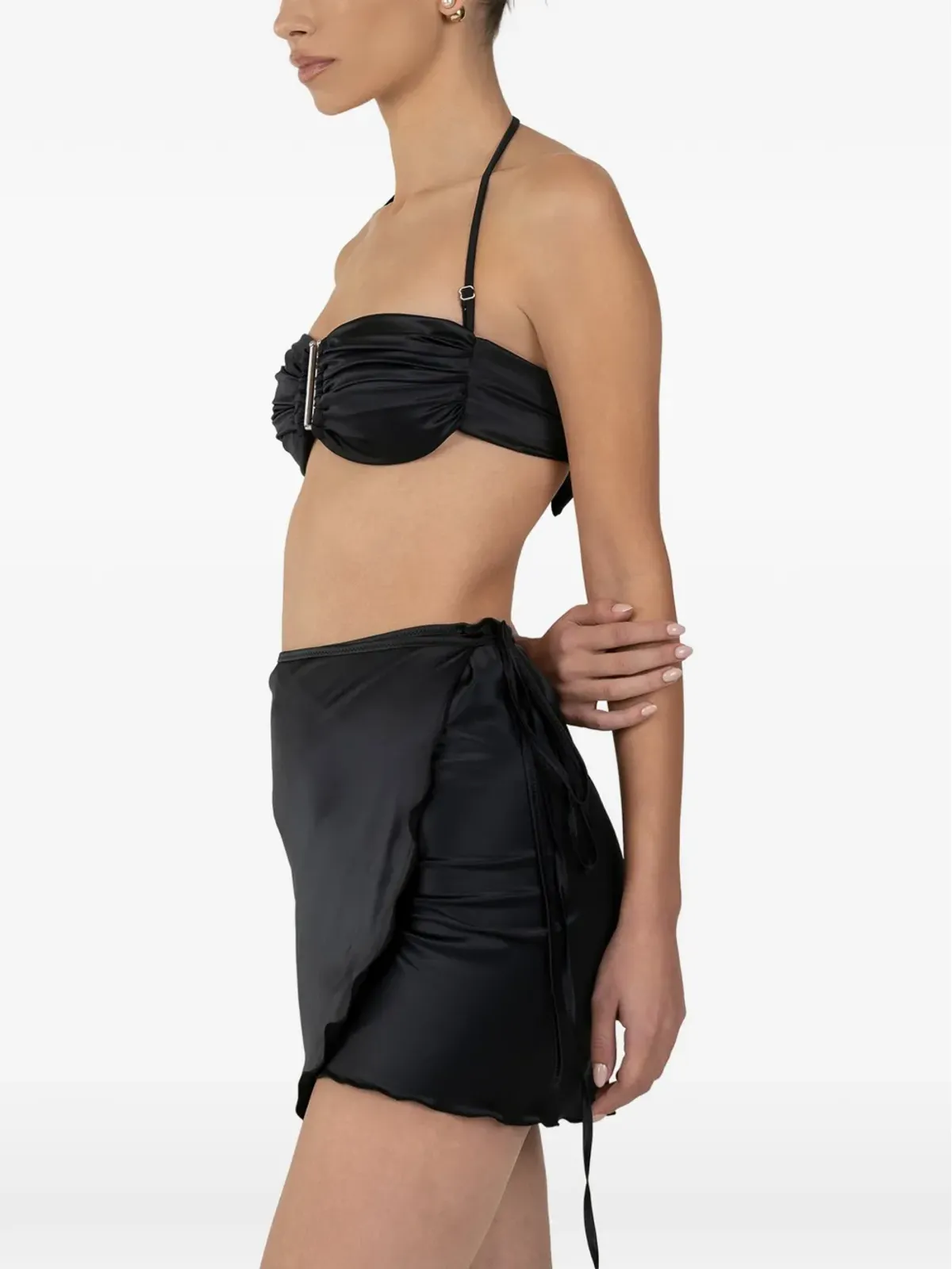 PARAMIDONNA Leone draped pareo - Black - 画像3