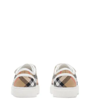 Burberry Kids チェック柄ストラップスニーカー - サムネイル5