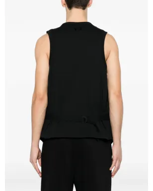 Y-3 button zip vest - Black - サムネイル4