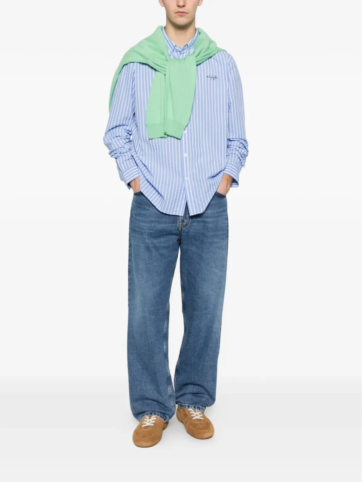 Maison Labiche Malesherbesストライプシャツ - 画像2