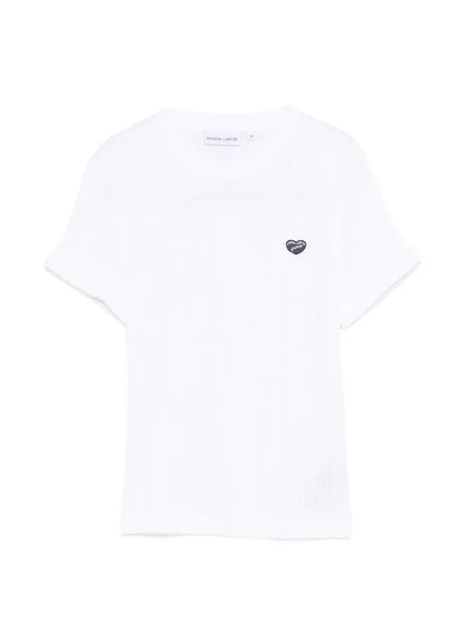 Maison Labiche Maison Labiche リブ編み ハートアップリケ Tシャツの商品画像