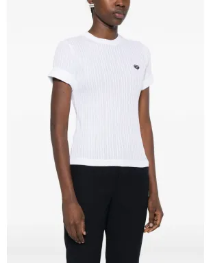 Maison Labiche リブ編み ハートアップリケ Tシャツ - サムネイル3