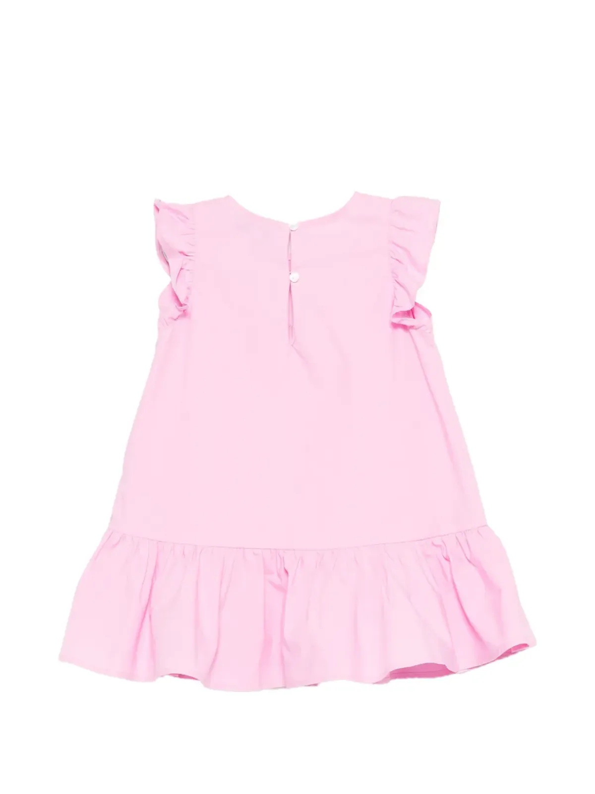 Moschino Kids ロゴプリント・フリルディテールドレス - 画像2