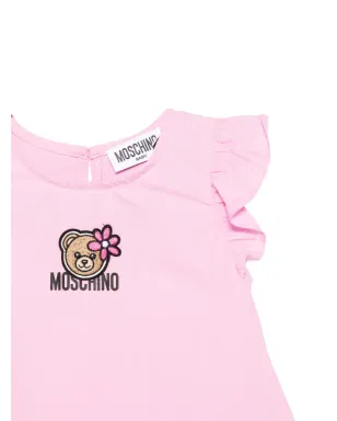 Moschino Kids ロゴプリント・フリルディテールドレス - サムネイル3