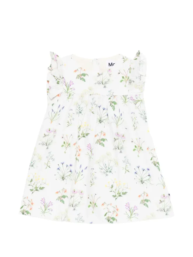 Molo Molo カカオ フリル花柄ドレスの商品画像