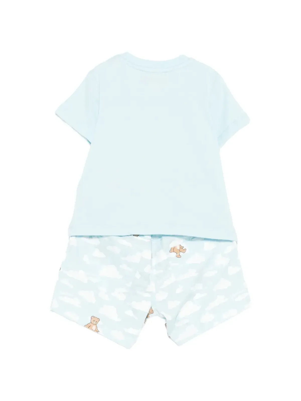Moschino Kids ベアプリント ベビー用ショート＆Tシャツセット - ブルー - 画像2