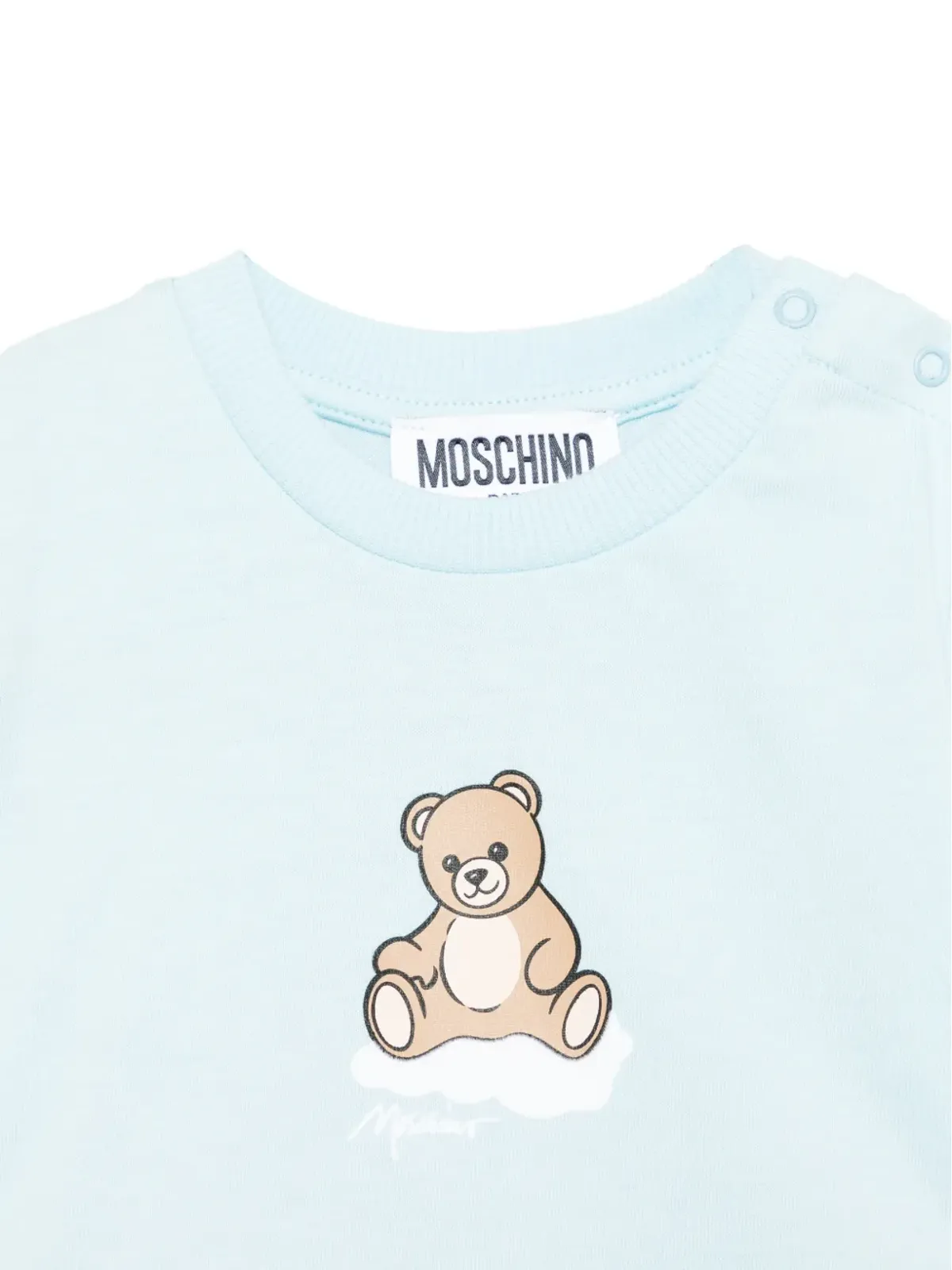 Moschino Kids ベアプリント ベビー用ショート＆Tシャツセット - ブルー - 画像3