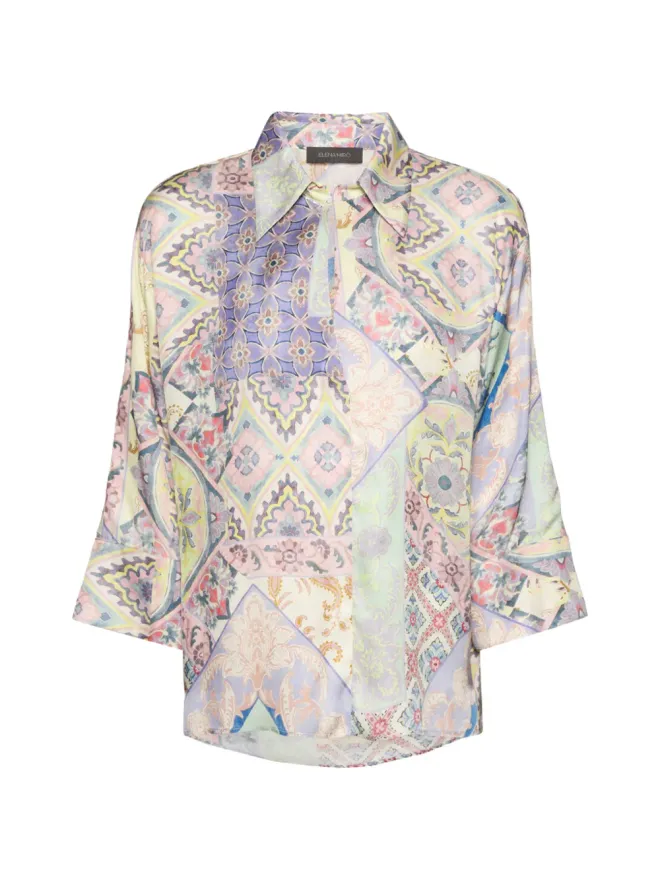 ELENA MIRO` ELENA MIRO パッチワーク柄シャツの商品画像