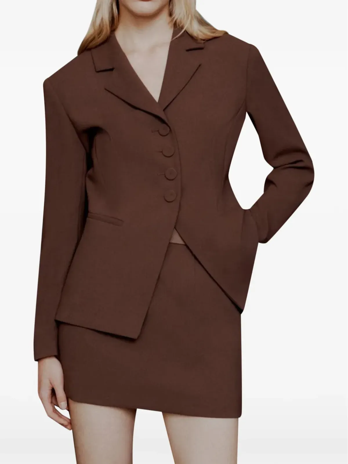 Marella Aラインジップファスナー付きミニスカート - 画像2