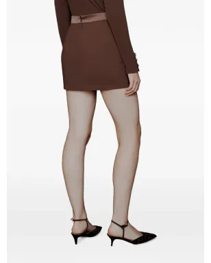 Marella Aラインジップファスナー付きミニスカート - サムネイル3