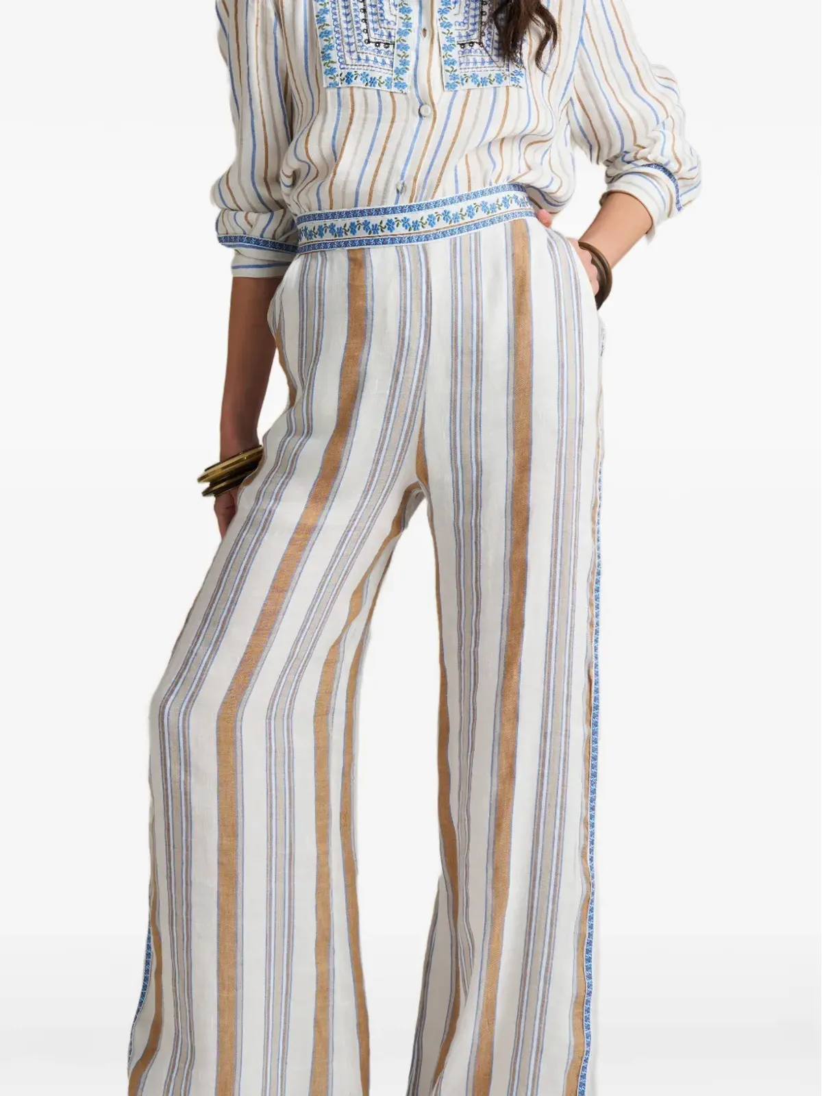 PHO FIRENZE striped-pattern shirt - 画像2