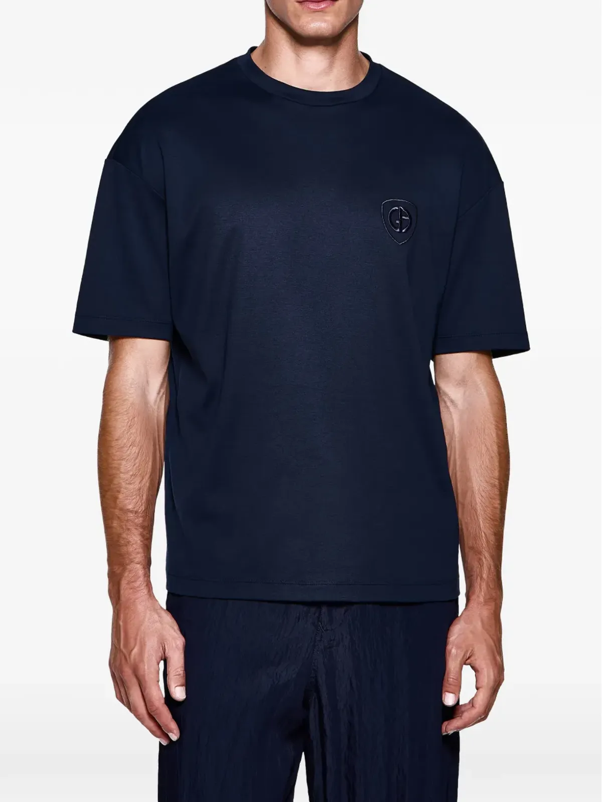 Giorgio Armani ラウンドネック半袖 Tシャツ - Blue - 画像2