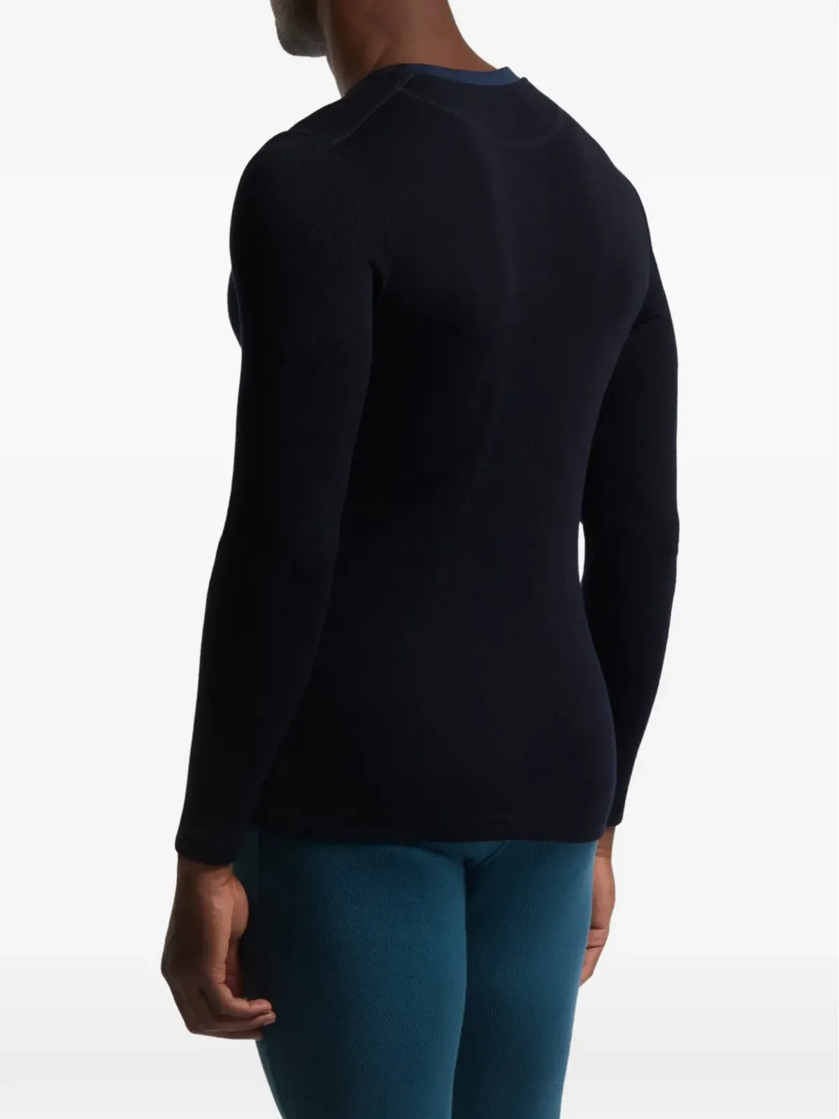 Rewoolution ワッフル編み クルーネック パフォーマンストップ - Blue - 画像2