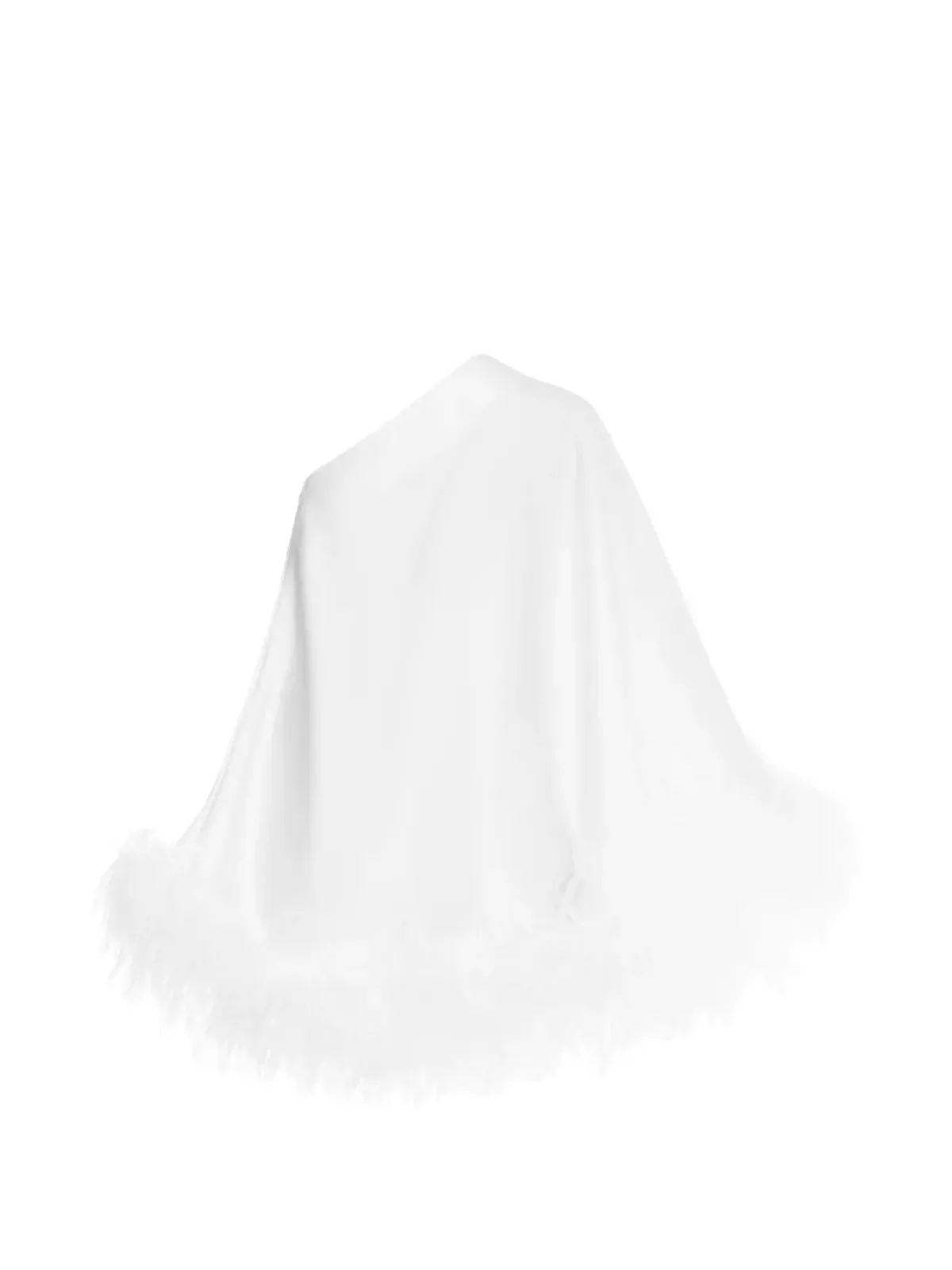 MATTERS STORE Aurora one-shoulder feathered-trim mini dress - White - 画像4