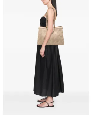 Fendi Pre-Owned Zucca Embroidered Canvas Peekaboo X Tote Satchel - Brown - サムネイル2