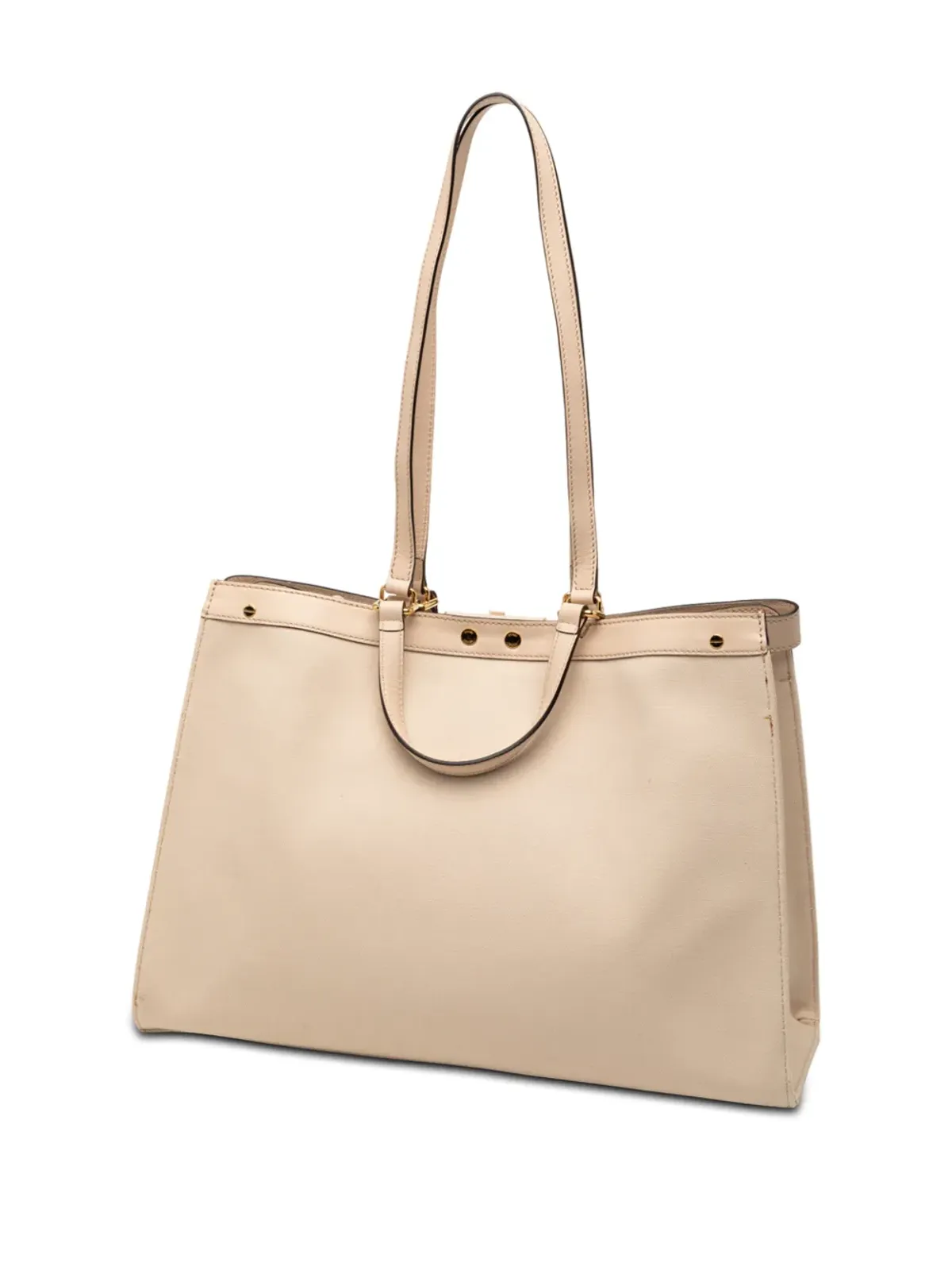 Fendi Pre-Owned Zucca Embroidered Canvas Peekaboo X Tote Satchel - Brown - 画像3