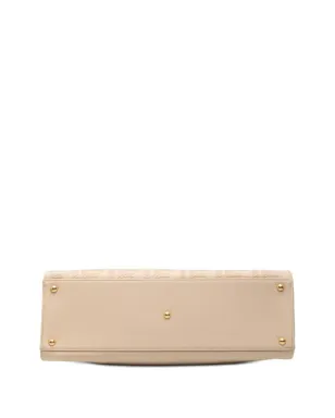 Fendi Pre-Owned Zucca Embroidered Canvas Peekaboo X Tote Satchel - Brown - サムネイル4