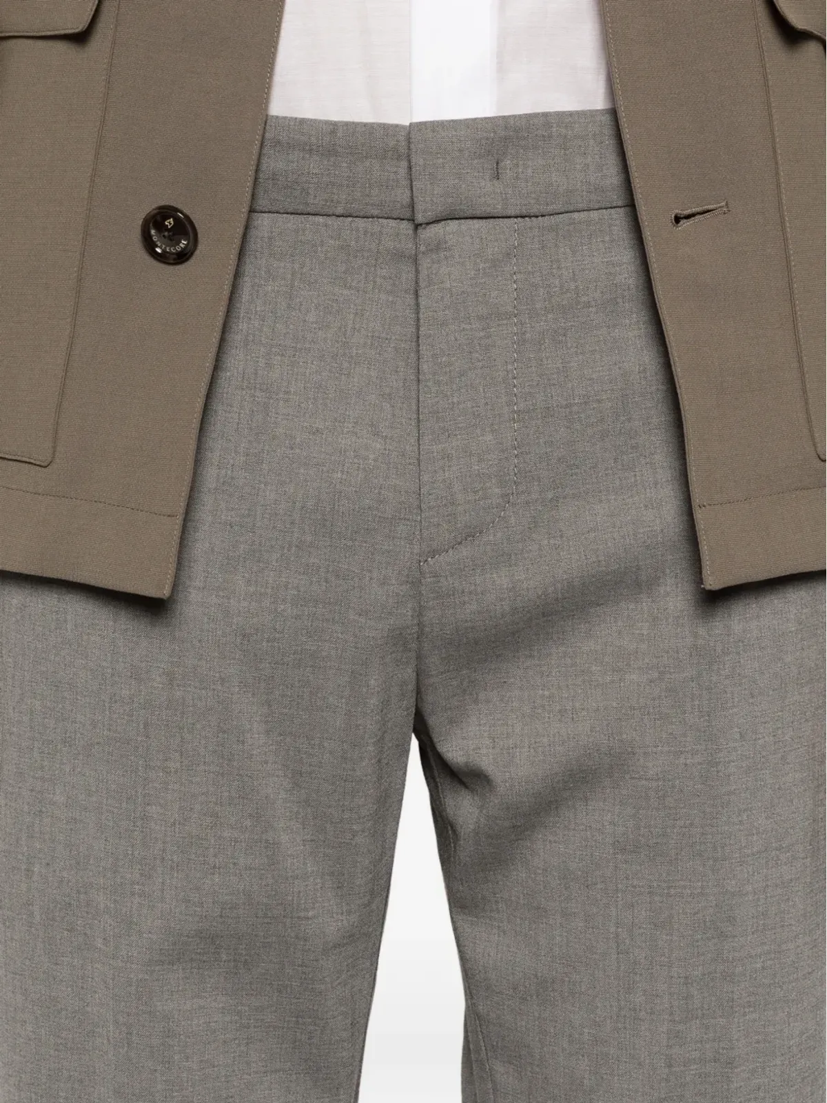 DONDUP ベルトループ付きテーパードパンツ - グレー - 画像5