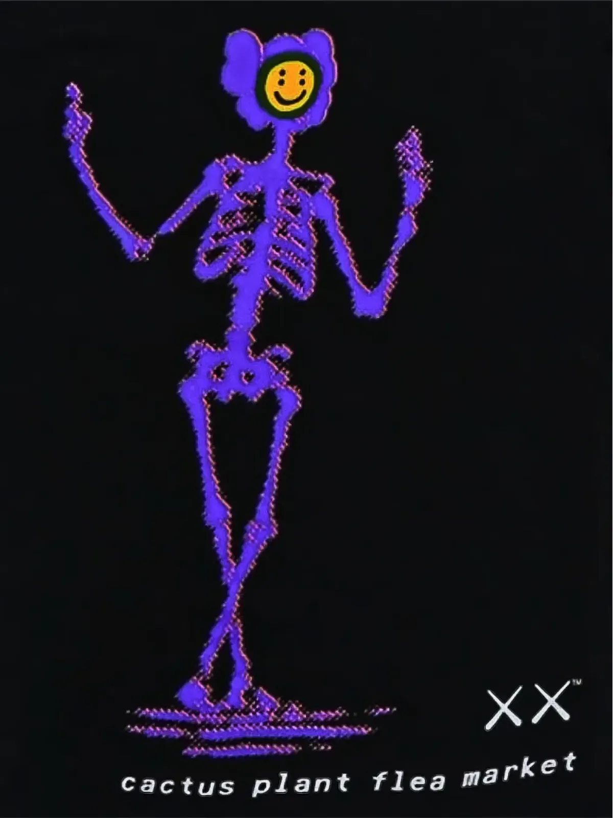 KAWS グラフィックプリントTシャツ - ブラック - 画像2