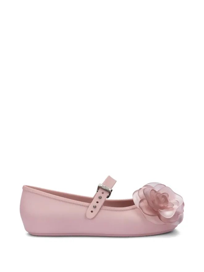 Mini Melissa Mini Melissa 花モチーフストラップ バレエシューズの商品画像
