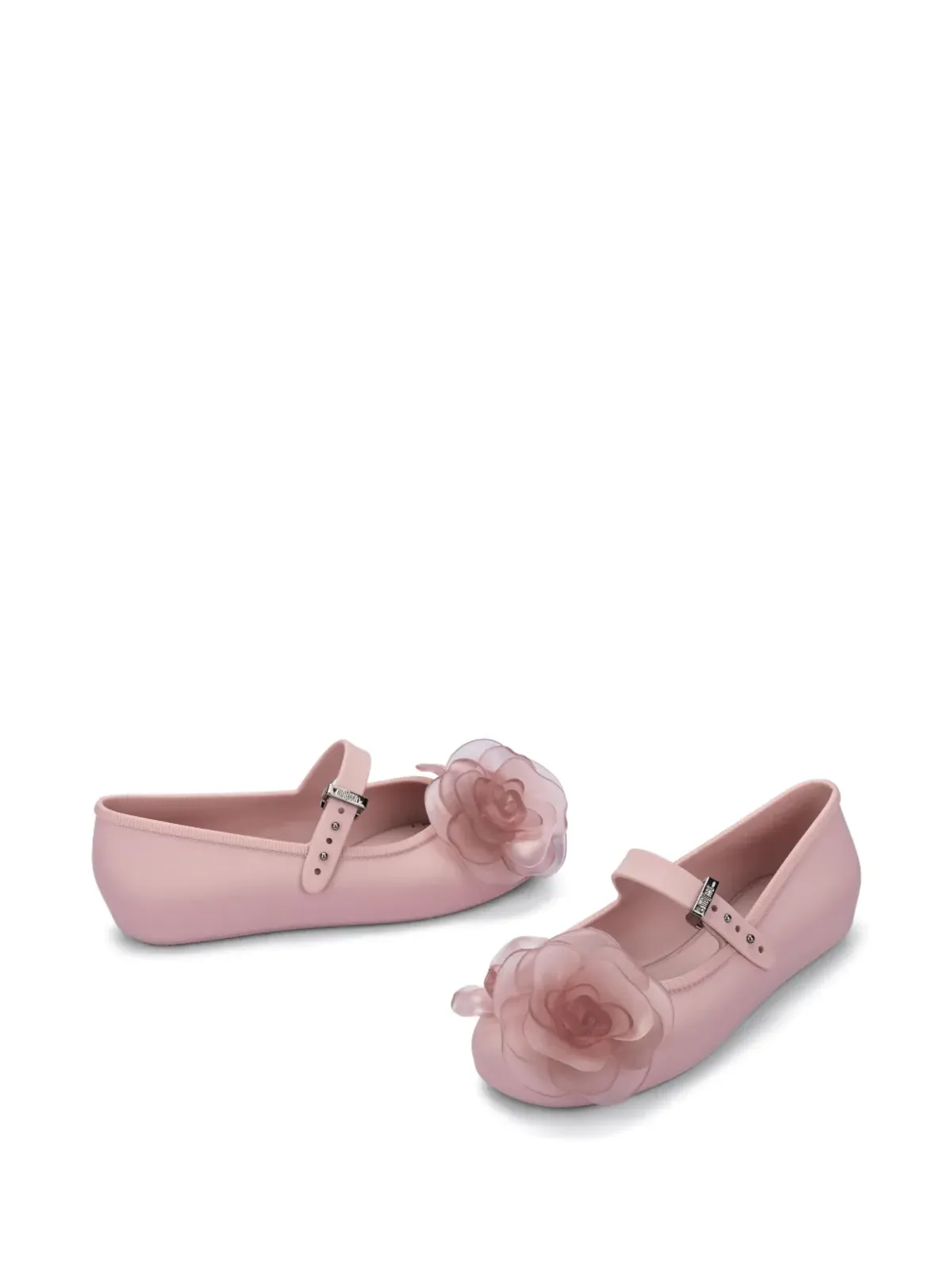 Mini Melissa 花モチーフストラップ バレエシューズ - 画像2