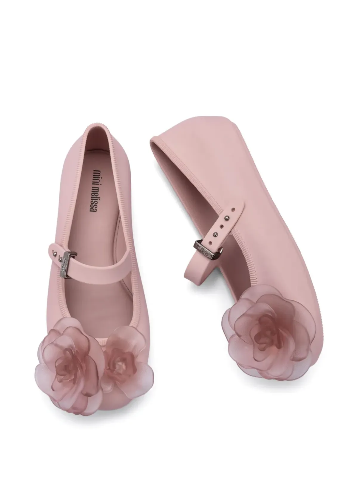 Mini Melissa 花モチーフストラップ バレエシューズ - 画像3