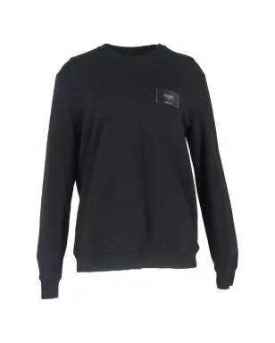Fendi Pre-Owned クルーネック ロゴディテール スウェットシャツ - Black - サムネイル1