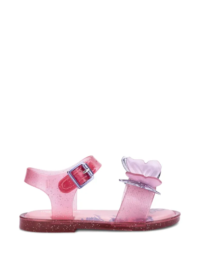 Mini Melissa Mini Melissa 蝶柄ストラップサンダル ピンクの商品画像